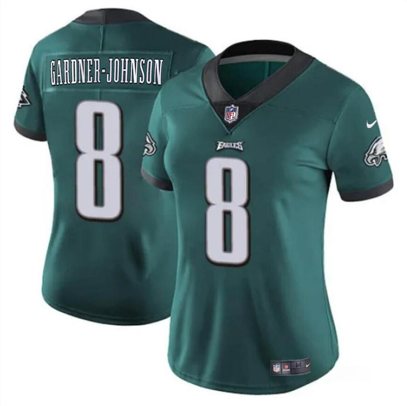 Women's Philadelphia Eagles #8 Chauncey Gardner-Johnson Green Vapor Untouchable Limited Stitched Football Jersey(Run Small) Women's Philadelphia Eagles #8 Chauncey Gardner-Johnson Green Vapor Untouchable Limited Stitched Football Jersey(Run Small)