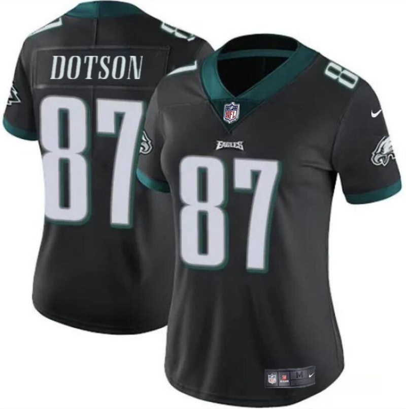 Women's Philadelphia Eagles #87 Jahan Dotson Black Vapor Untouchable Limited Stitched Football Jersey(Run Small) Women's Philadelphia Eagles #87 Jahan Dotson Black Vapor Untouchable Limited Stitched Football Jersey(Run Small)