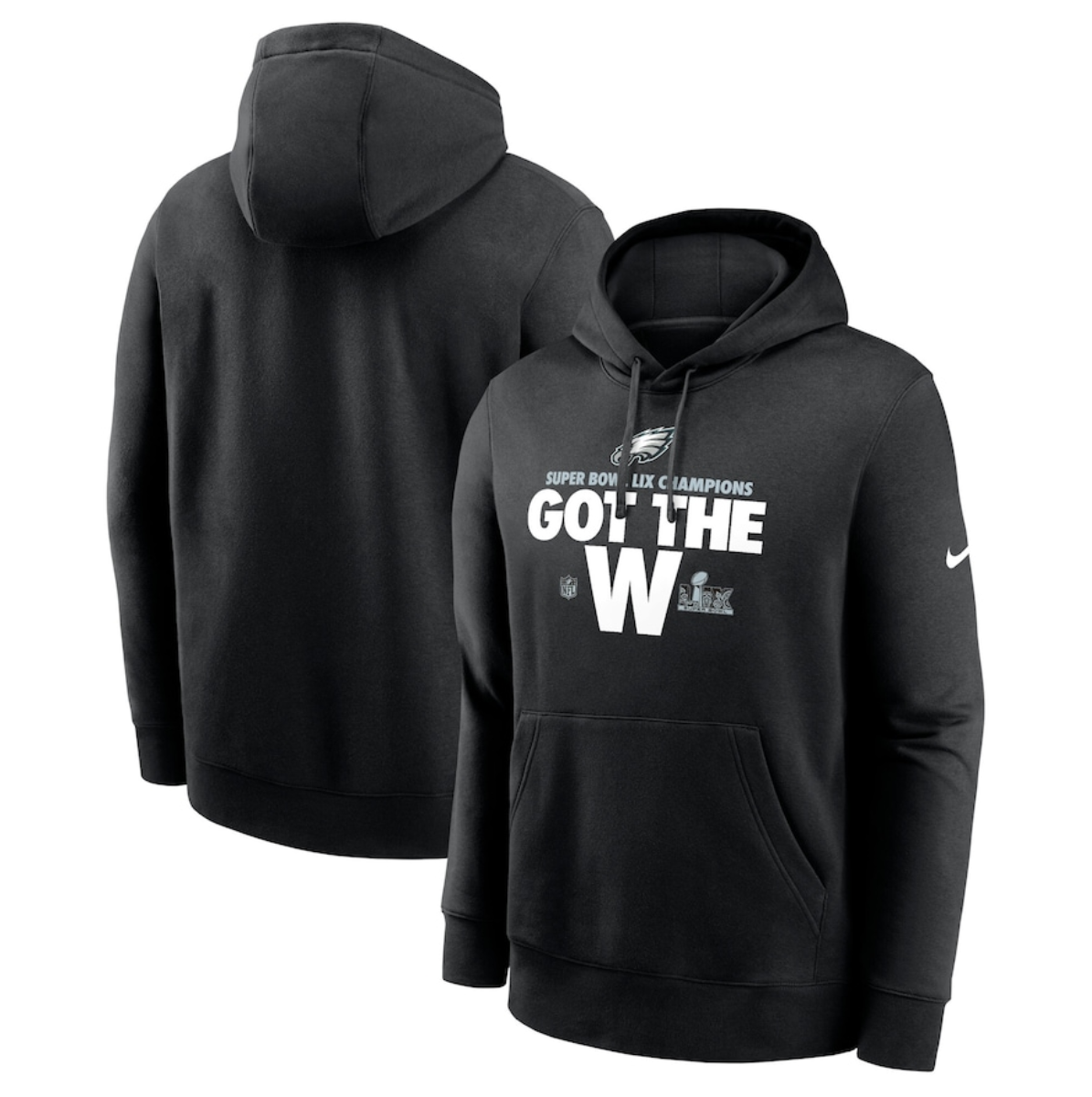 Men's Philadelphia Eagles Black Super Bowl LIX Champions Parade Therma Performance Pullover Hoodie Men's Philadelphia Eagles Black Super Bowl LIX Champions Parade Therma Performance Pullover Hoodie