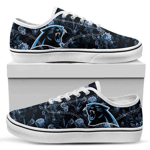 Women's Carolina Panthers Vans Low Top Sneakers 012