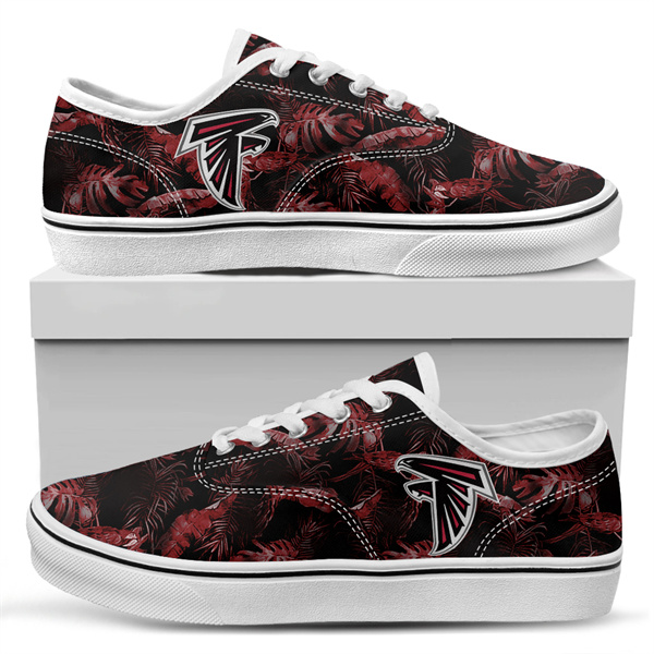Women's Atlanta Falcons Vans Low Top Sneakers 014