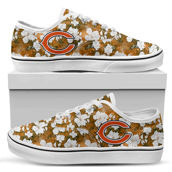 Women's Chicago Bears Vans Low Top Sneakers 3001 Women's Chicago Bears Vans Low Top Sneakers 3001