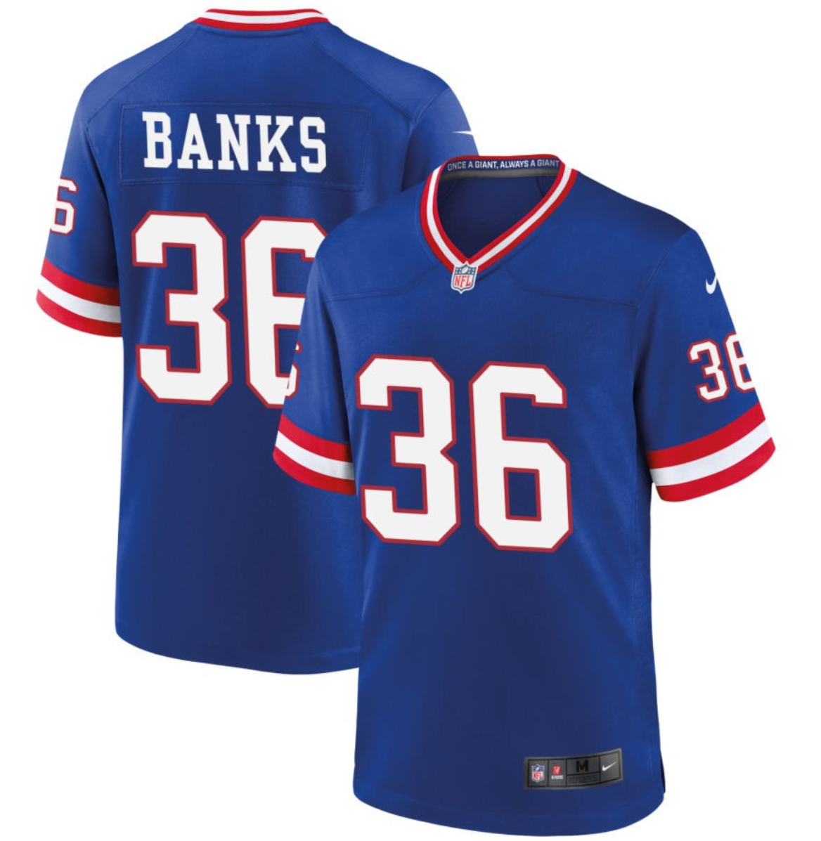 Youth New York Giants #36 Deonte Banks Royal 2023 Draft Classic Stitched Game Jersey Youth New York Giants #36 Deonte Banks Royal 2023 Draft Classic Stitched Game Jersey