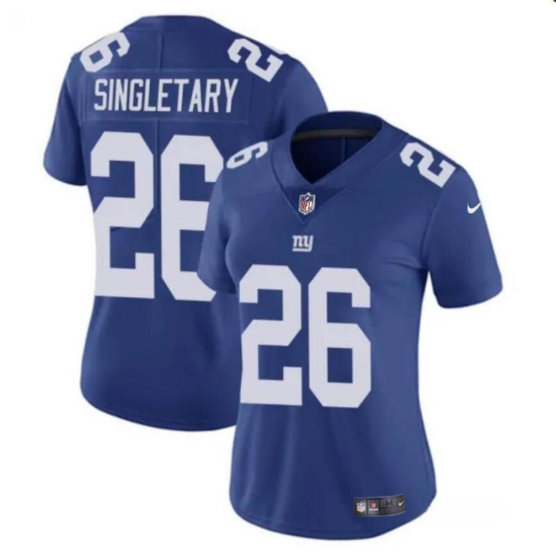 Women's New York Giants #26 Devin Singletary Blue Vapor Stitched Jersey(Run Small) Women's New York Giants #26 Devin Singletary Blue Vapor Stitched Jersey(Run Small)