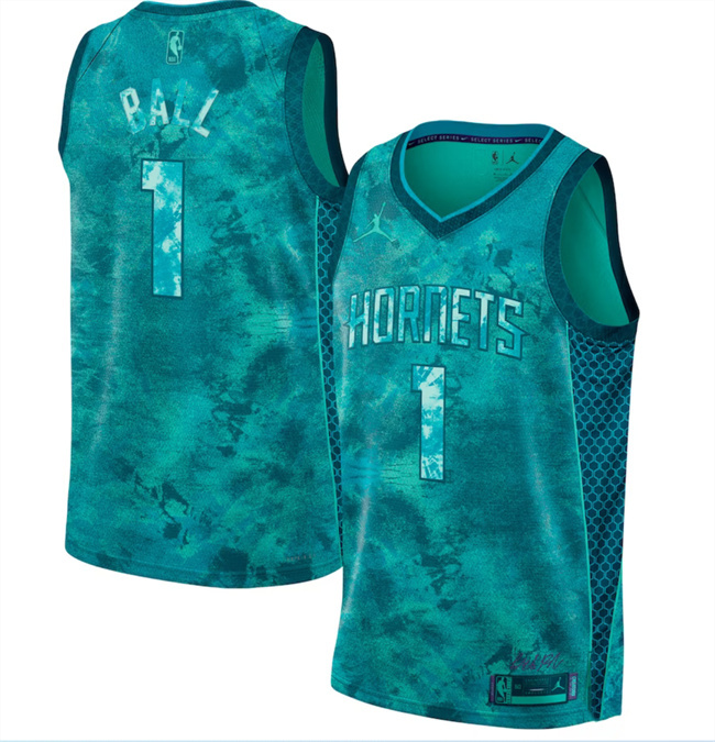 Men's Charlotte Hornets #1 LaMelo Ball Teal Stitched Basketball Jersey Men's Charlotte Hornets #1 LaMelo Ball Teal Stitched Basketball Jersey