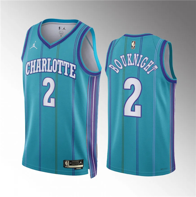 Men's Charlotte Hornets #2 James Bouknight Teal 2023/24 Classic Edition Stitched Basketball Jersey Men's Charlotte Hornets #2 James Bouknight Teal 2023/24 Classic Edition Stitched Basketball Jersey
