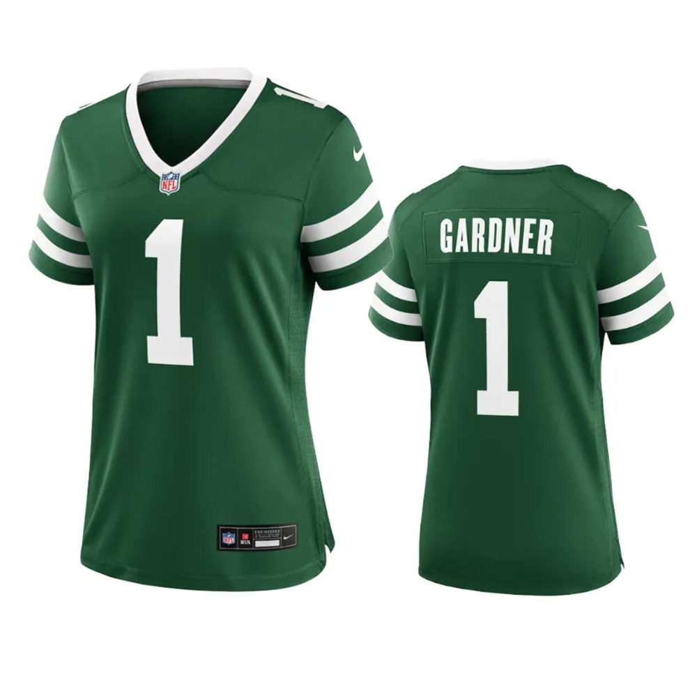 Women's New York Jets #1 Ahmad Sauce Green 2024 Stitched Football Jersey(Run Small) Women's New York Jets #1 Ahmad Sauce Green 2024 Stitched Football Jersey(Run Small)