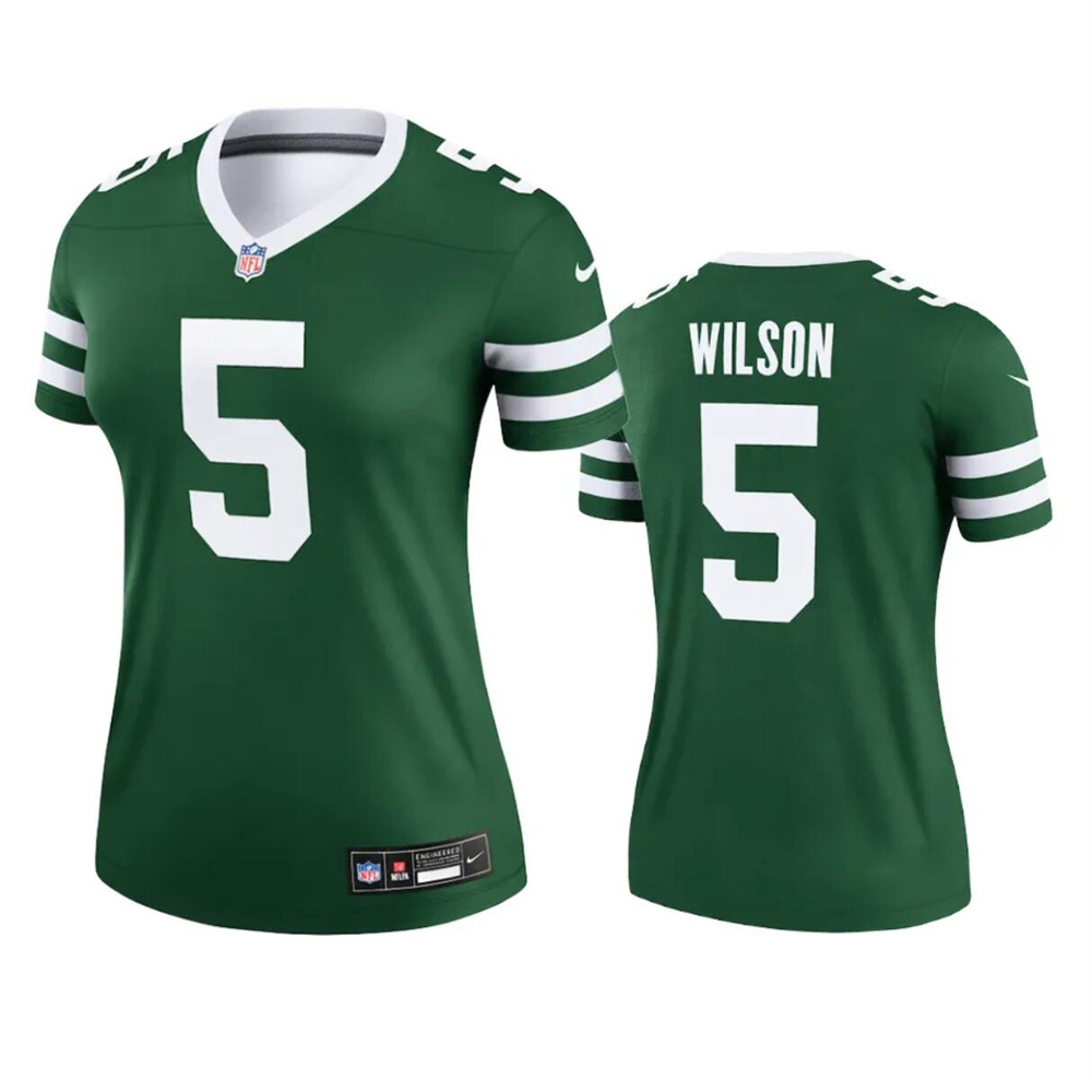 Women's New York Jets #5 Garrett Wilson Green 2024 Stitched Football Jersey(Run Small) Women's New York Jets #5 Garrett Wilson Green 2024 Stitched Football Jersey(Run Small)
