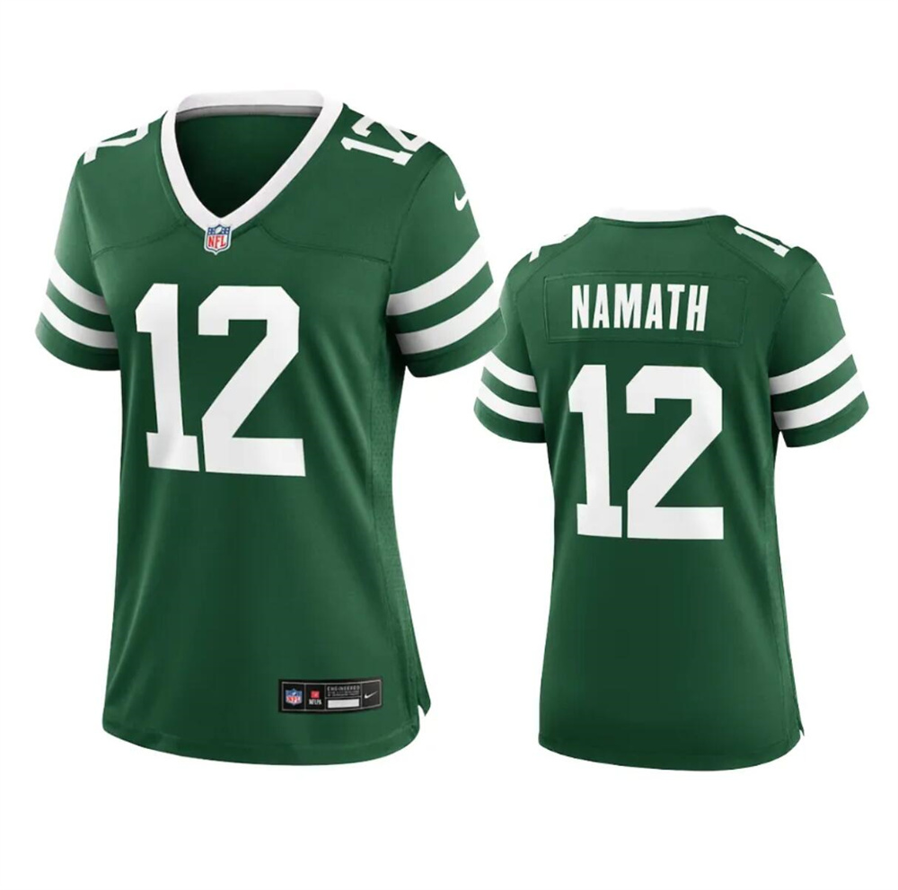 Women's New York Jets #12 Joe Namath Green 2024 Stitched Football Jersey(Run Small) Women's New York Jets #12 Joe Namath Green 2024 Stitched Football Jersey(Run Small)
