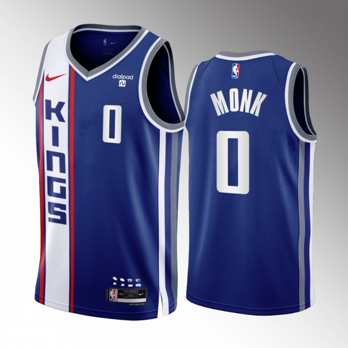 Men's Sacramento Kings #0 Malik Monk Blue 2023/24 City Edition Stitched Basketball Jersey Men's Sacramento Kings #0 Malik Monk Blue 2023/24 City Edition Stitched Basketball Jersey
