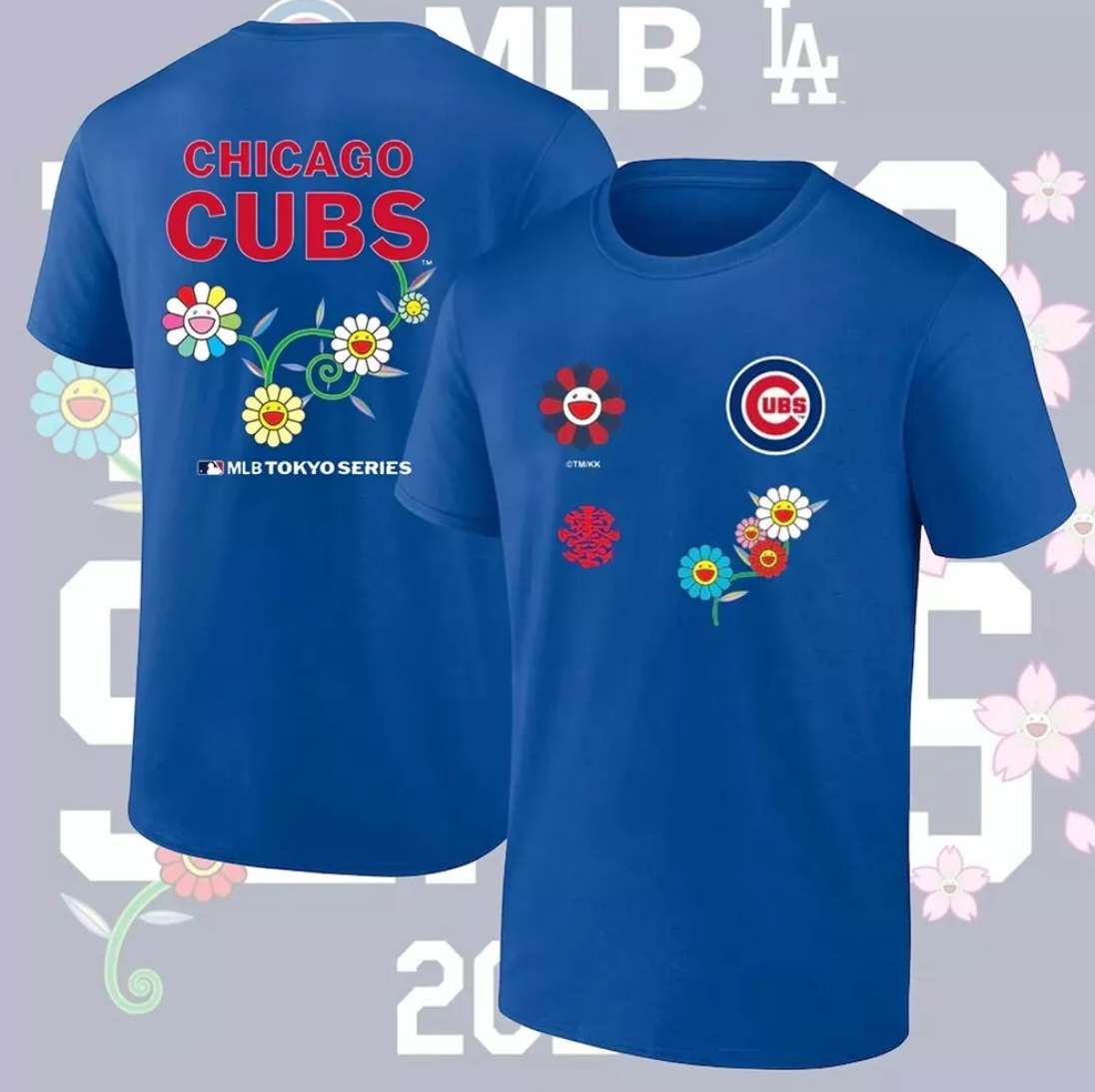 Men's Chicago Cubs Grey 2025 Tokyo Series T-Shirt Men's Chicago Cubs Grey 2025 Tokyo Series T-Shirt