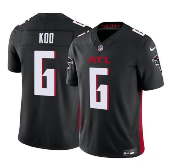 Men's Atlanta Falcons #6 Younghoe Koo Black 2023 F.U.S.E. Vapor Untouchable Limited Stitched Football Jersey Men's Atlanta Falcons #6 Younghoe Koo Black 2023 F.U.S.E. Vapor Untouchable Limited Stitched Football Jersey