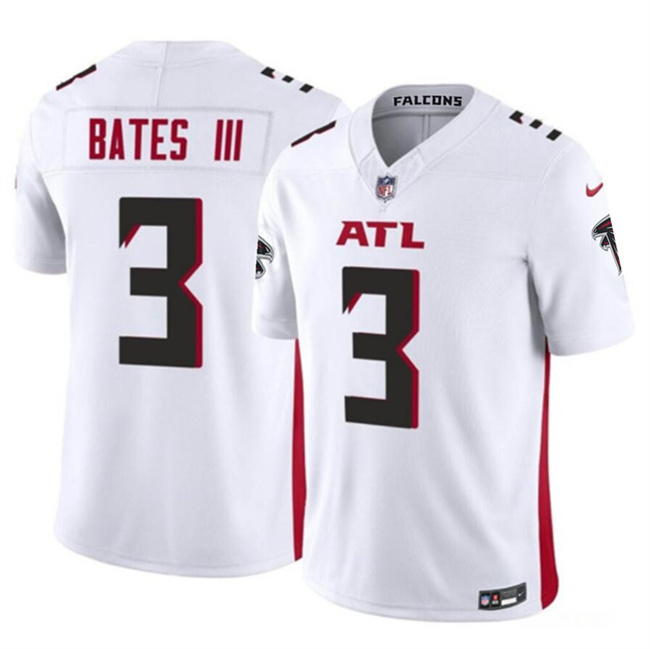 Men's Atlanta Falcons #3 Jessie Bates III White 2023 F.U.S.E. Vapor Untouchable Limited Stitched Football Jersey Men's Atlanta Falcons #3 Jessie Bates III White 2023 F.U.S.E. Vapor Untouchable Limited Stitched Football Jersey