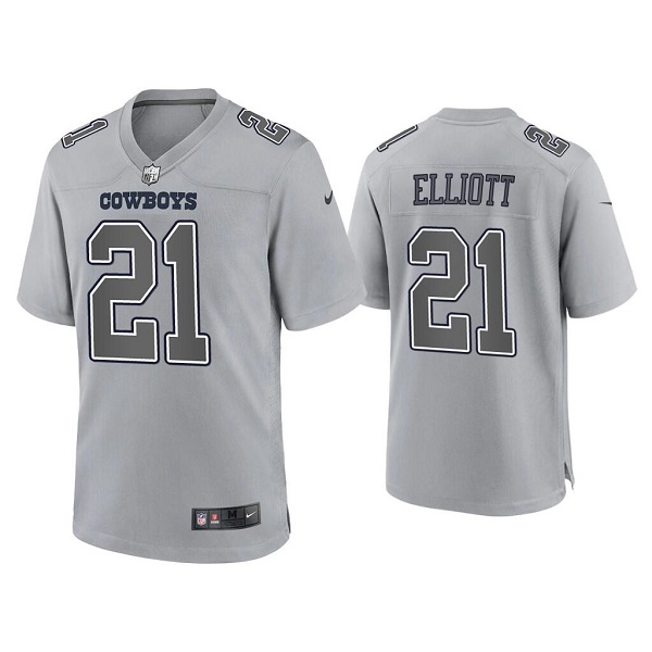 Men's Dallas Cowboys #21 Ezekiel Elliott Grey Atmosphere Fashion Stitched Game Jersey Men's Dallas Cowboys #21 Ezekiel Elliott Grey Atmosphere Fashion Stitched Game Jersey
