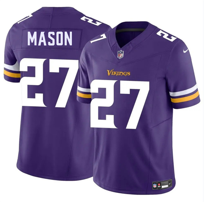 Men's Minnesota Vikings #27 Jordan Mason Purple 2025 F.U.S.E. Vapor Untouchable Limited Stitched Jersey Men's Minnesota Vikings #27 Jordan Mason Purple 2025 F.U.S.E. Vapor Untouchable Limited Stitched Jersey