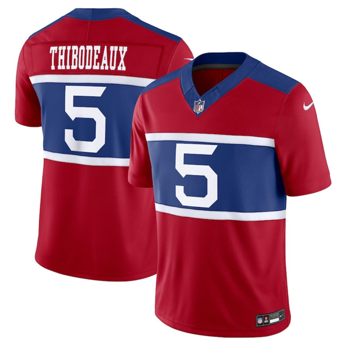 Men's New York Giants #5 Kayvon Thibodeaux Century Red Alternate Vapor F.U.S.E. Limited Stitched Football Jersey Men's New York Giants #5 Kayvon Thibodeaux Century Red Alternate Vapor F.U.S.E. Limited Stitched Football Jersey