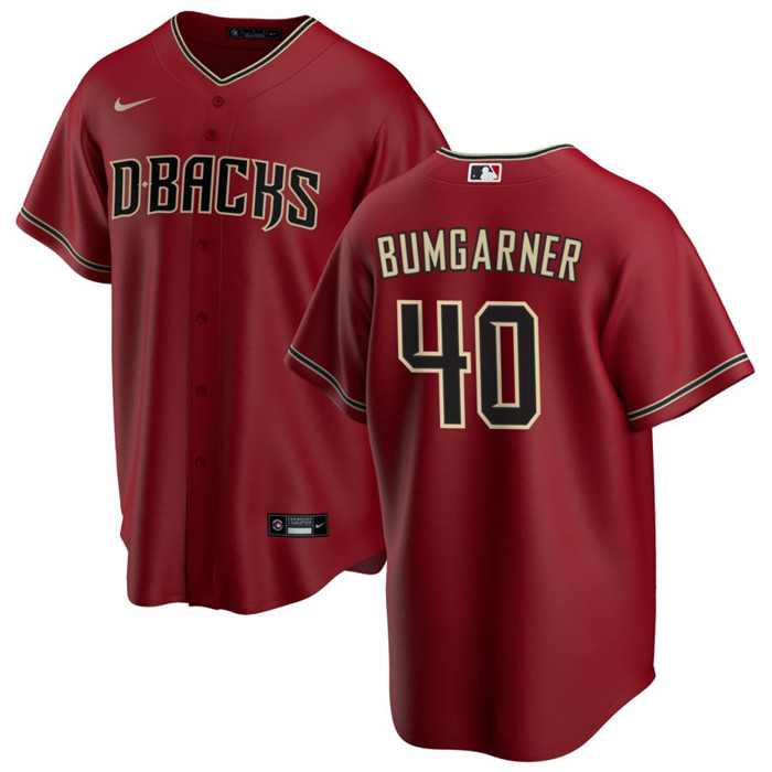 Men's Arizona Diamondbacks #40 Madison Bumgarner Red Cool Base Stitched Baseball Jersey Men's Arizona Diamondbacks #40 Madison Bumgarner Red Cool Base Stitched Baseball Jersey