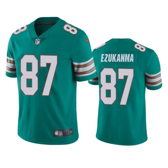 Men's Miami Dolphins #87 Erik Ezukanma Aqua Color Rush Limited Stitched Football Jersey Men's Miami Dolphins #87 Erik Ezukanma Aqua Color Rush Limited Stitched Football Jersey