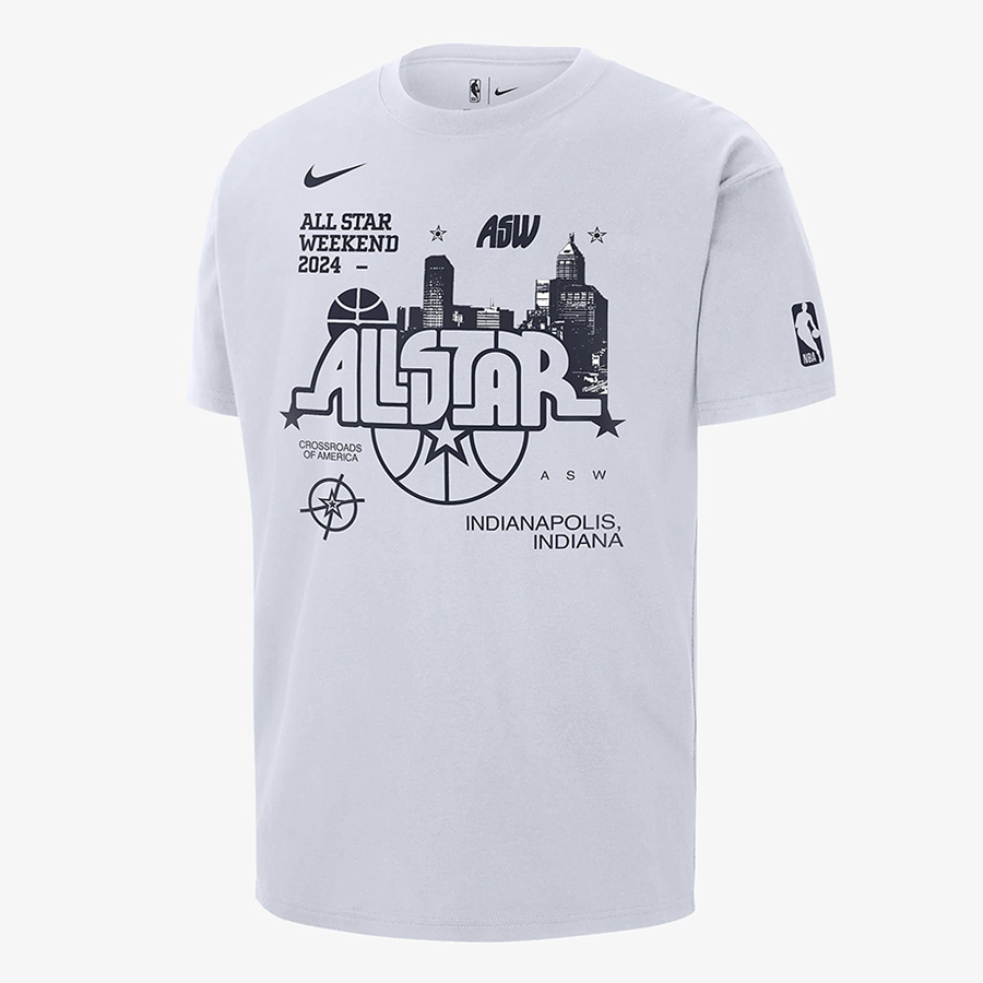 Men's 2024 All-Star Weekend White T-Shirt Men's 2024 All-Star Weekend White T-Shirt