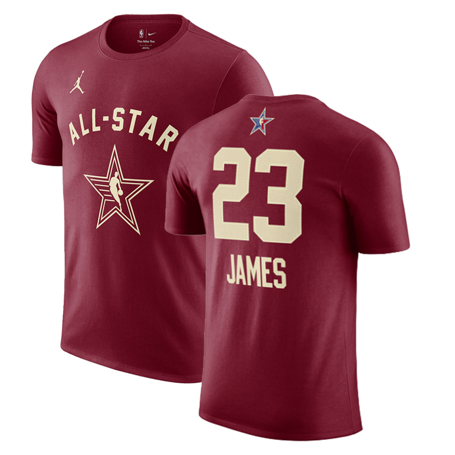 Men's 2024 All-Star #23 LeBron James Crimson T-Shirt Men's 2024 All-Star #23 LeBron James Crimson T-Shirt