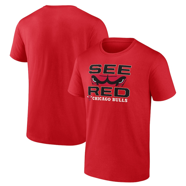 Men's Chicago Bulls Red Basketball T-Shirt Men's Chicago Bulls Red Basketball T-Shirt
