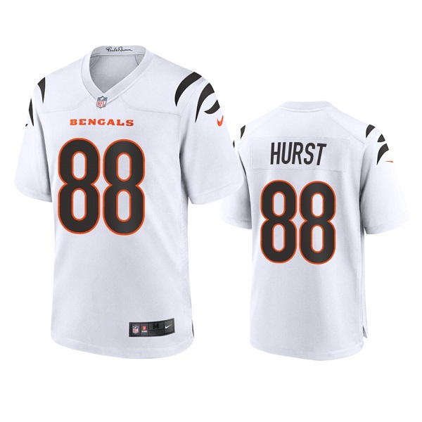 Men's Cincinnati Bengals #88 Hayden Hurst White Stitched Game Jersey