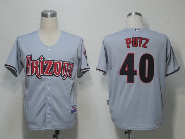 Diamondbacks #40 J.J Putz Grey Cool Base Stitched MLB Jersey Diamondbacks #40 J.J Putz Grey Cool Base Stitched MLB Jersey