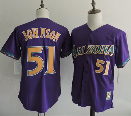 Mitchell And Ness Diamondbacks #51 Randy Johnson Purple Throwback Stitched MLB Jersey Mitchell And Ness Diamondbacks #51 Randy Johnson Purple Throwback Stitched MLB Jersey