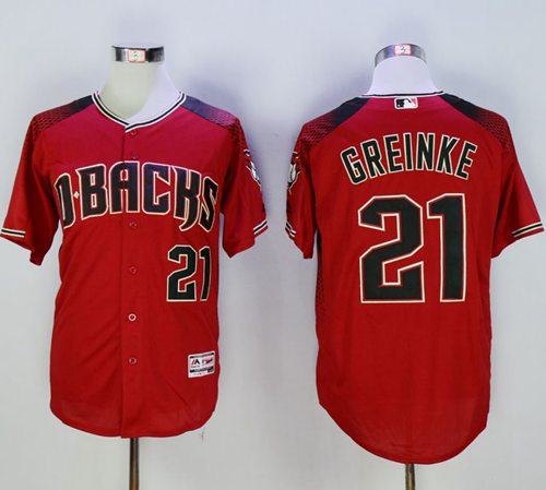 Diamondbacks #21 Zack Greinke Red/Brick New Cool Base Stitched MLB Jersey Diamondbacks #21 Zack Greinke Red/Brick New Cool Base Stitched MLB Jersey