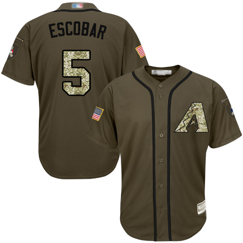 Diamondbacks #5 Eduardo Escobar Green Salute to Service Stitched MLB Jersey Diamondbacks #5 Eduardo Escobar Green Salute to Service Stitched MLB Jersey