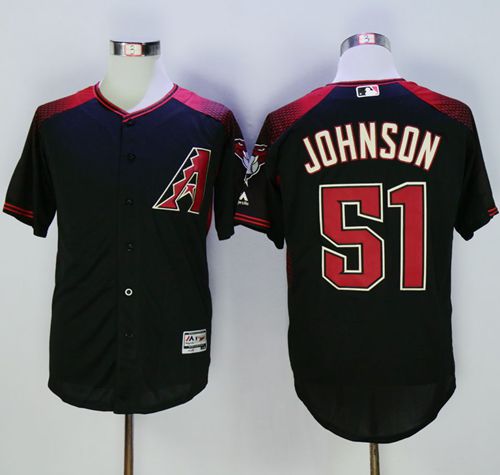 Diamondbacks #51 Randy Johnson Black/Brick New Cool Base Stitched MLB Jersey Diamondbacks #51 Randy Johnson Black/Brick New Cool Base Stitched MLB Jersey