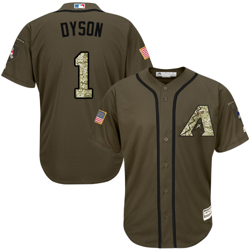 Diamondbacks #1 Jarrod Dyson Green Salute to Service Stitched MLB Jersey Diamondbacks #1 Jarrod Dyson Green Salute to Service Stitched MLB Jersey