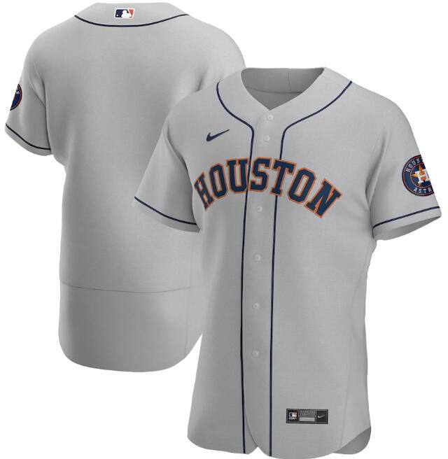 Men's Houston Astros Blank Grey MLB Flex Base Stitched Jersey Men's Houston Astros Blank Grey MLB Flex Base Stitched Jersey