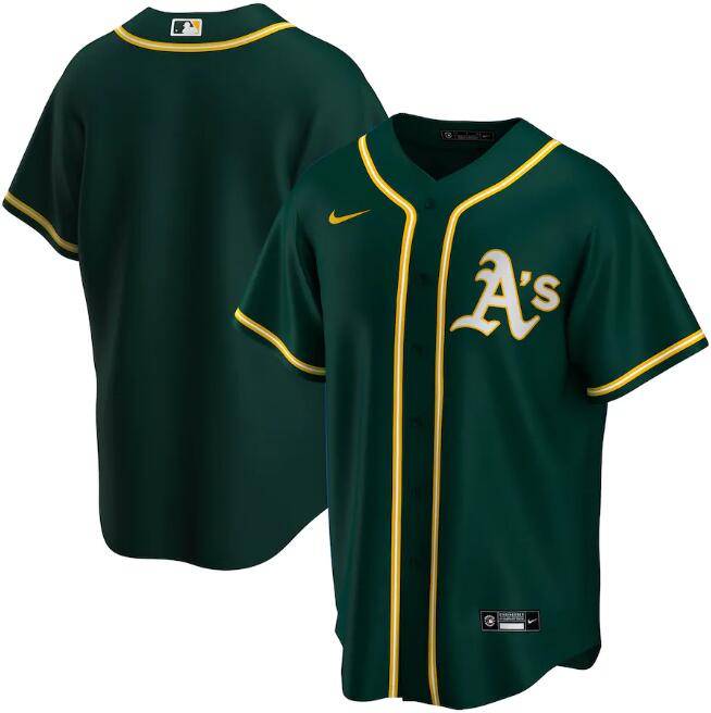 Men's Oakland Athletics Blank Green MLB Cool Base Stitched Jersey Men's Oakland Athletics Blank Green MLB Cool Base Stitched Jersey