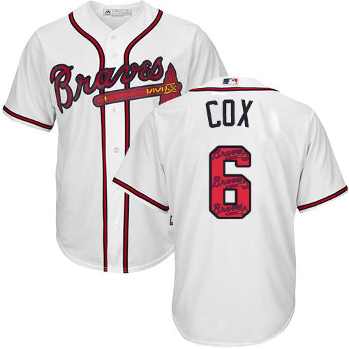Braves #6 Bobby Cox White Team Logo Fashion Stitched MLB Jersey Braves #6 Bobby Cox White Team Logo Fashion Stitched MLB Jersey