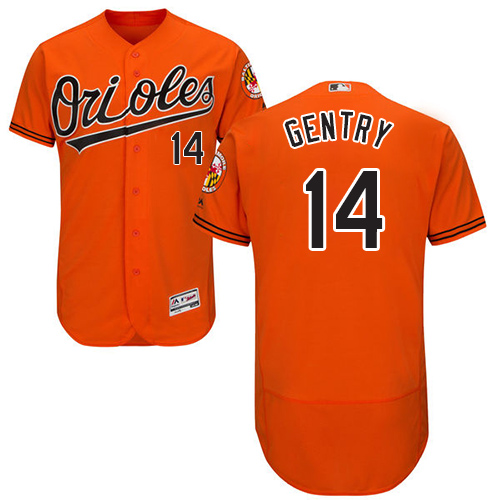 Orioles #14 Craig Gentry Orange Flexbase Authentic Collection Stitched MLB Jersey Orioles #14 Craig Gentry Orange Flexbase Authentic Collection Stitched MLB Jersey