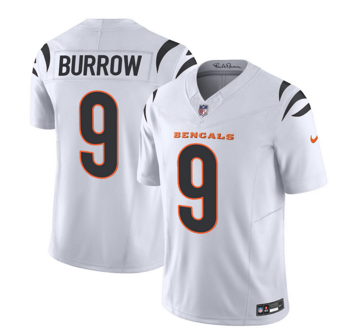 Men's Cincinnati Bengals #9 Joe Burrow White 2023 F.U.S.E. Vapor Untouchable Limited Stitched Jersey Men's Cincinnati Bengals #9 Joe Burrow White 2023 F.U.S.E. Vapor Untouchable Limited Stitched Jersey