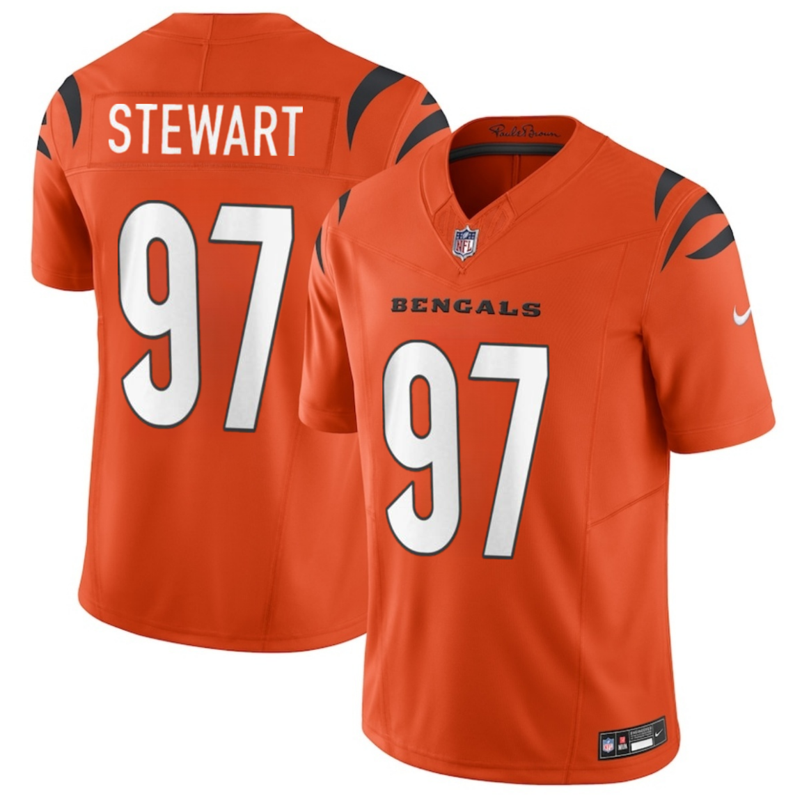Men's Cincinnati Bengals #97 Shemar Stewart Orange 2025 Draft F.U.S.E. Vapor Untouchable Limited Stitched Football Jersey Men's Cincinnati Bengals #97 Shemar Stewart Orange 2025 Draft F.U.S.E. Vapor Untouchable Limited Stitched Football Jersey