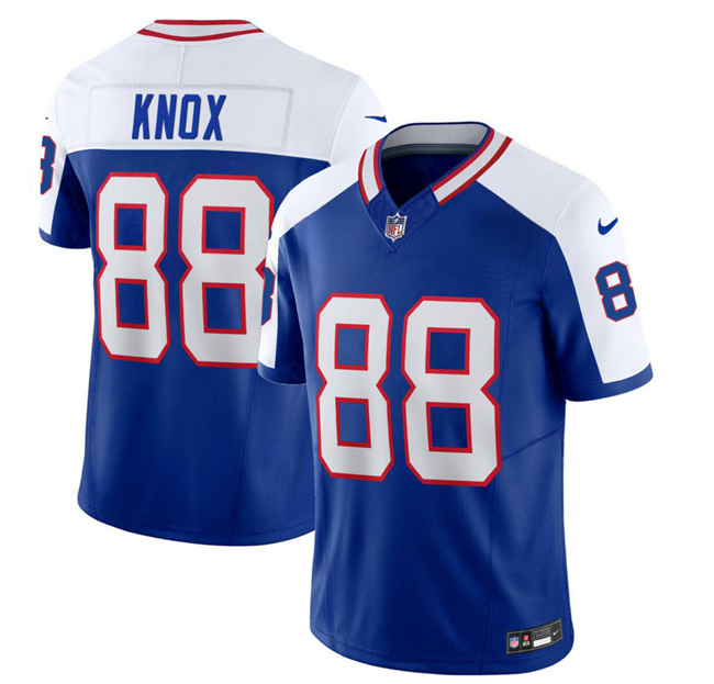 Men's Buffalo Bills #88 Dawson Knox Blue/White 2023 F.U.S.E. Throwback Vapor Untouchable Limited Stitched Jersey Men's Buffalo Bills #88 Dawson Knox Blue/White 2023 F.U.S.E. Throwback Vapor Untouchable Limited Stitched Jersey