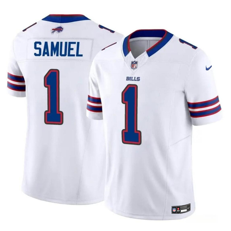 Men's Buffalo Bills #1 Curtis Samuel White 2023 F.U.S.E. Vapor Untouchable Limited Stitched Football Jersey Men's Buffalo Bills #1 Curtis Samuel White 2023 F.U.S.E. Vapor Untouchable Limited Stitched Football Jersey