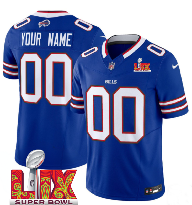 Men's Buffalo Bills Active Player Custom Royal F.U.S.E. 24/25 Super Bowl LIX Vapor Untouchable Limited Stitched Football Jersey Men's Buffalo Bills Active Player Custom Royal F.U.S.E. 24/25 Super Bowl LIX Vapor Untouchable Limited Stitched Football Jersey