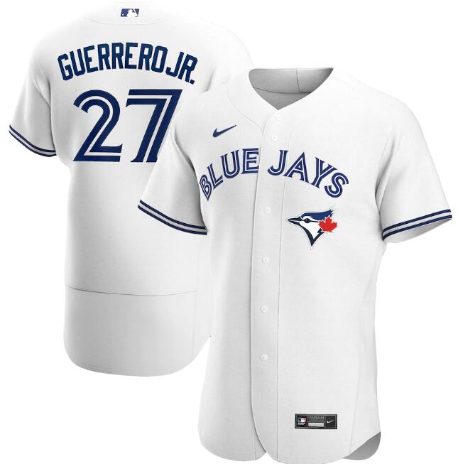 Men's Toronto Blue Jays #27 Vladimir Guerrero Jr. White MLB Flex Base Stitched Jersey