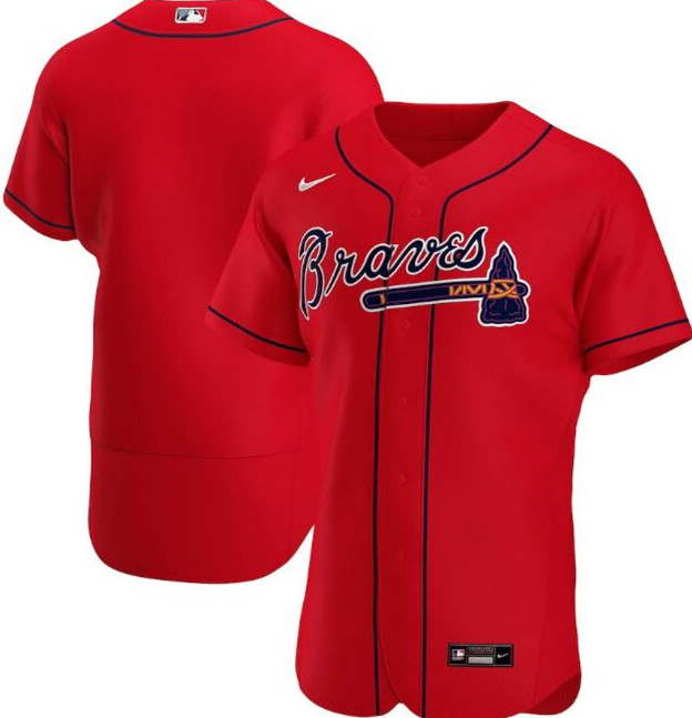 Men's Atlanta Braves Blank Red MLB Flex Base Stitched Jersey Men's Atlanta Braves Blank Red MLB Flex Base Stitched Jersey