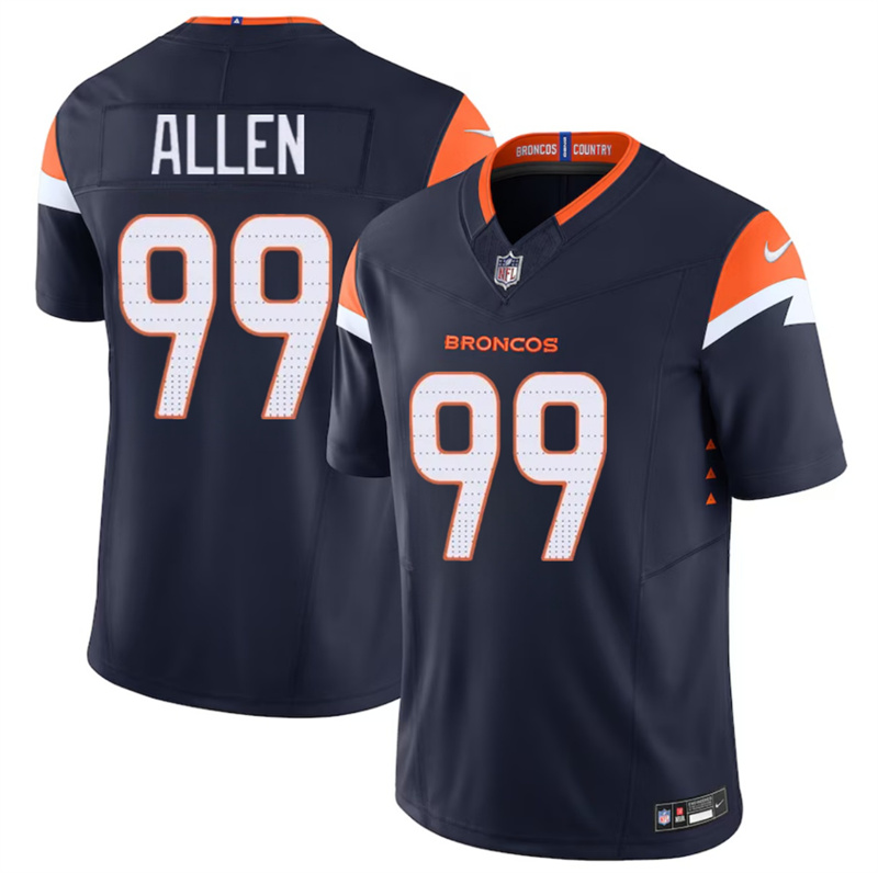 Men's Denver Broncos #99 Zach Allen Navy 2024 F.U.S.E. Alternate Vapor Limited Stitched Football Jersey Men's Denver Broncos #99 Zach Allen Navy 2024 F.U.S.E. Alternate Vapor Limited Stitched Football Jersey