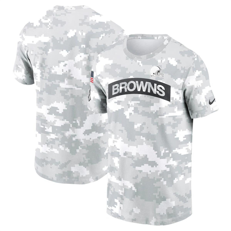 Men's Cleveland Browns 2024 Arctic Camo Salute to Service Performance T-Shirt Men's Cleveland Browns 2024 Arctic Camo Salute to Service Performance T-Shirt