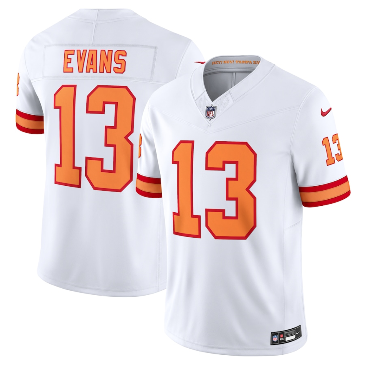 Men's Tampa Bay Buccaneers #13 Mike Evans White 2025 F.U.S.E. Vapor Limited Stitched Jersey Men's Tampa Bay Buccaneers #13 Mike Evans White 2025 F.U.S.E. Vapor Limited Stitched Jersey
