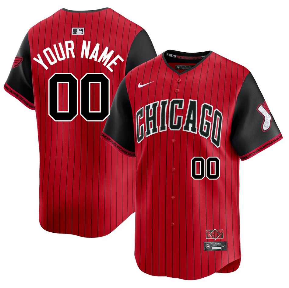 Men's Chicago White Sox ACTIVE PLAYER Custom Red/Black 2025 City Connect Limited Stitched Baseball Jersey Men's Chicago White Sox ACTIVE PLAYER Custom Red/Black 2025 City Connect Limited Stitched Baseball Jersey