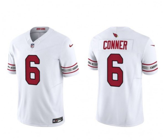 Men's Arizona Cardinals #6 James Conner White 2023 F.U.S.E. Vapor Untouchable F.U.S.E. Limited Stitched Football Jersey Men's Arizona Cardinals #6 James Conner White 2023 F.U.S.E. Vapor Untouchable F.U.S.E. Limited Stitched Football Jersey