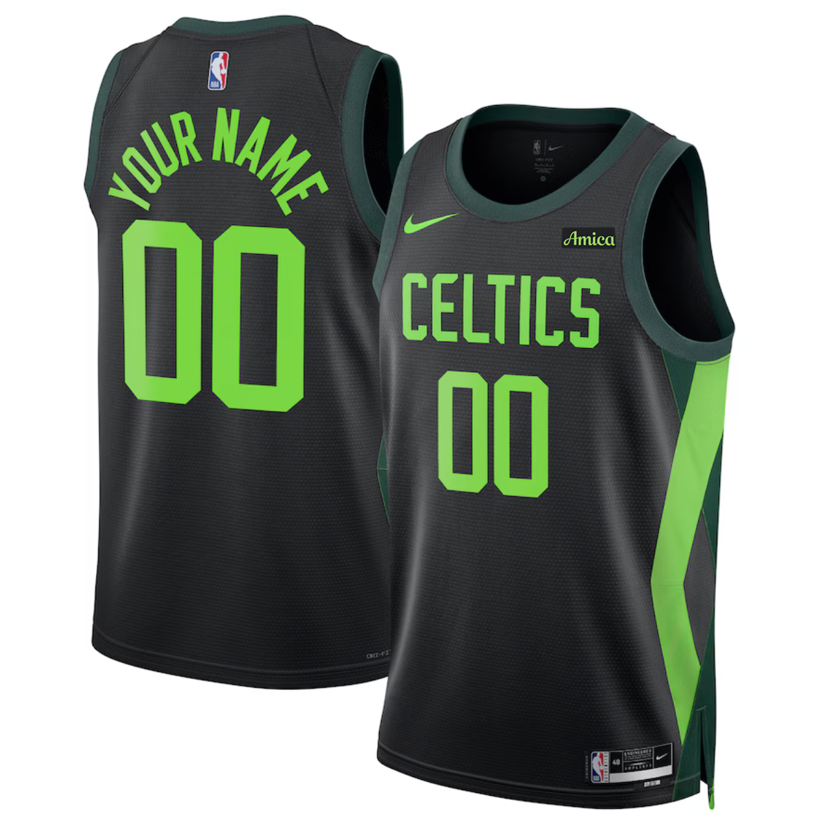 Men's Boston Celtics Active Player Custom Black 2024/25 City Edition Stitched Basketball Jersey Men's Boston Celtics Active Player Custom Black 2024/25 City Edition Stitched Basketball Jersey