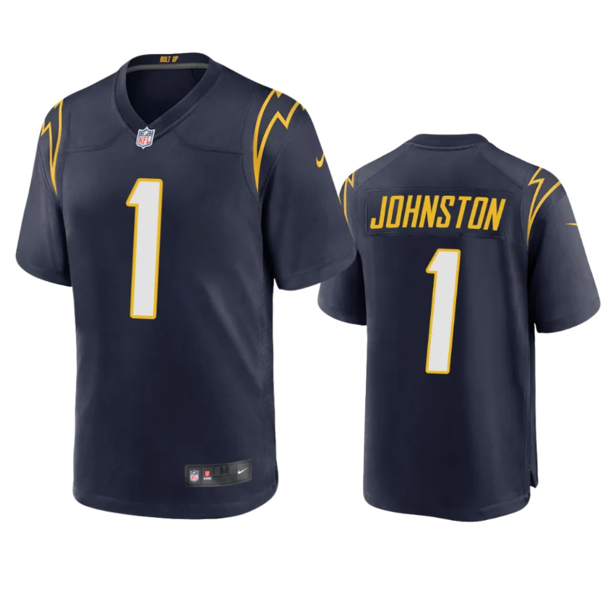 Men's Los Angeles Chargers #1 Quentin Johnston Navy Stitched Game Jersey Men's Los Angeles Chargers #1 Quentin Johnston Navy Stitched Game Jersey